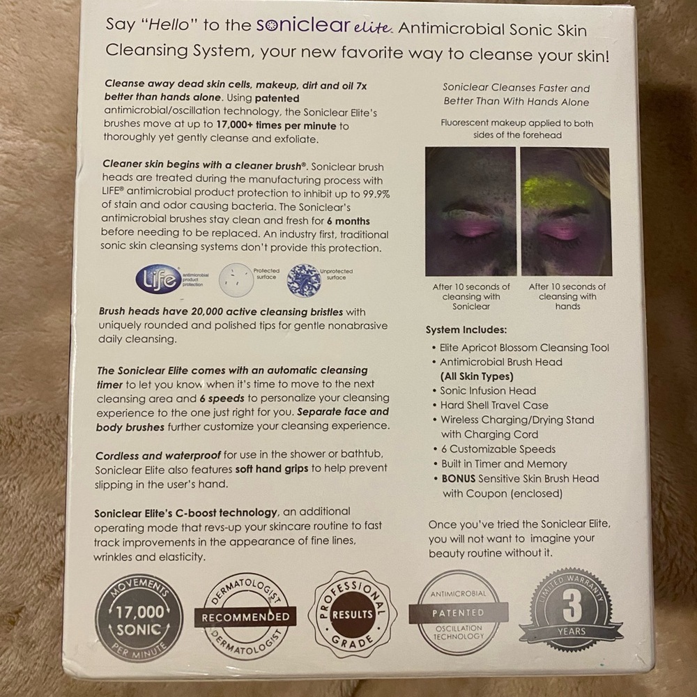 Soniclear Elite Skincare Tool - Floral Orange - Picture 3 of 3